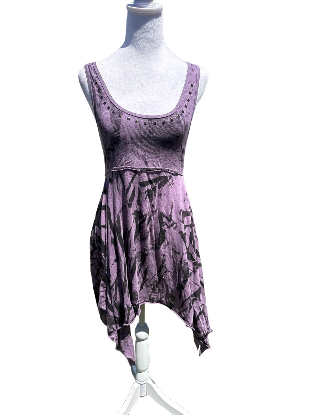 We The Free Y2K Lavender Tank Dress with Studded Scoop Neck Small